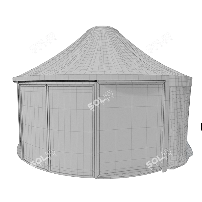 Sleek Modern Yurt Design 3D model image 4