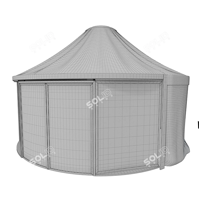 Sleek Modern Yurt Design 3D model image 5