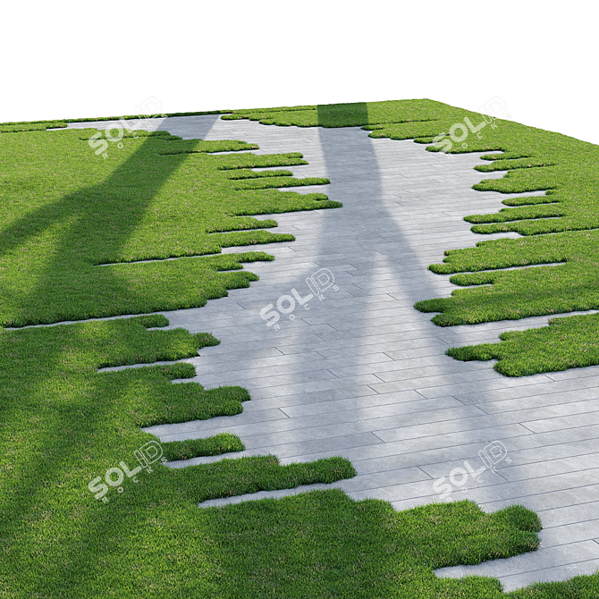 Stone Path Garden Set 3D model image 4