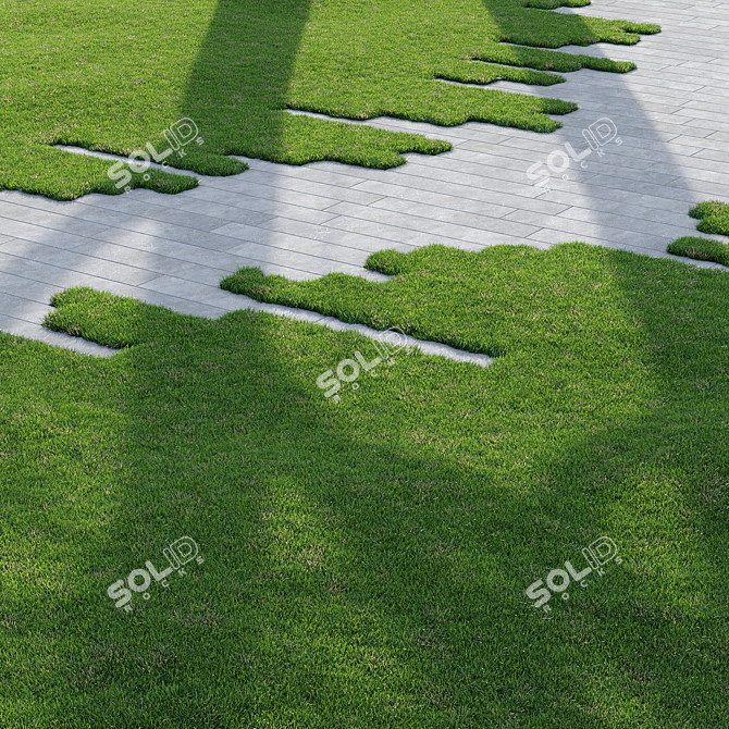 Stone Path Garden Set 3D model image 6