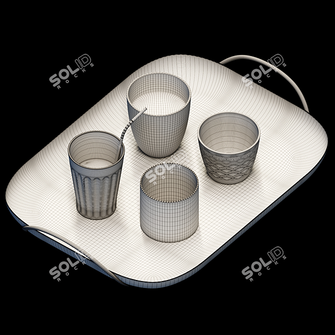 Elegant Zara Home Kitchen Set 3D model image 7