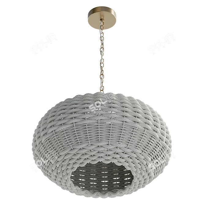 Luxurious Agnes Pendant Light 3D model image 5