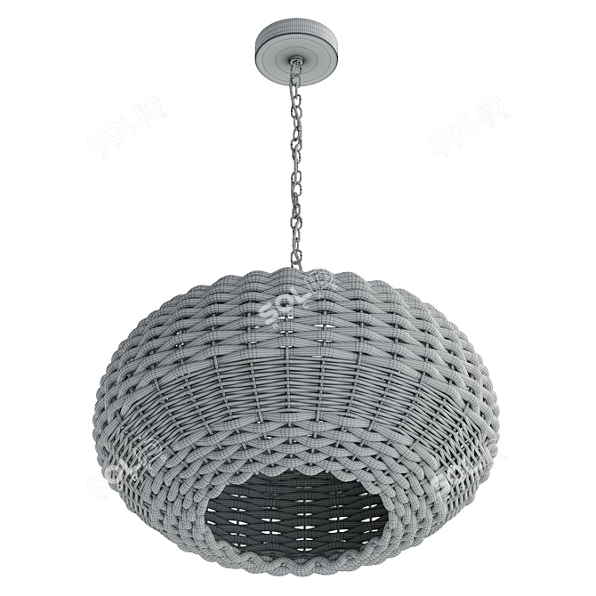 Luxurious Agnes Pendant Light 3D model image 6