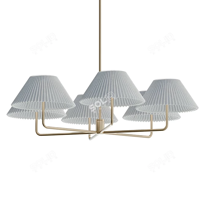 Elegant Harriett Chandelier 3D model image 1