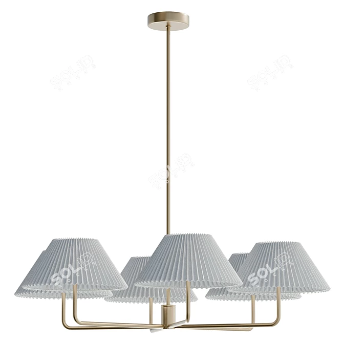 Elegant Harriett Chandelier 3D model image 2