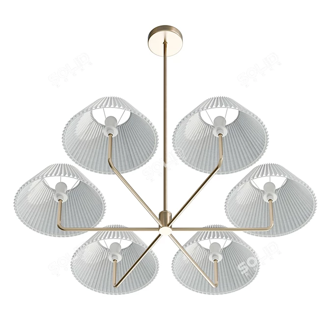 Elegant Harriett Chandelier 3D model image 4