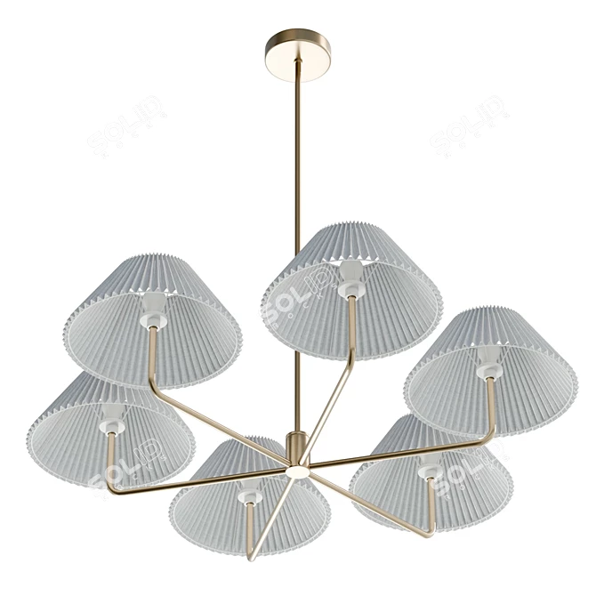 Elegant Harriett Chandelier 3D model image 5