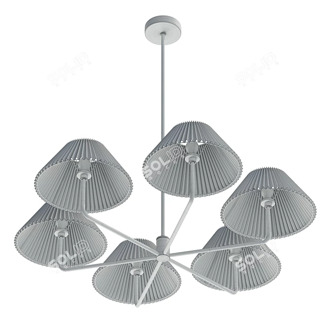 Elegant Harriett Chandelier 3D model image 6