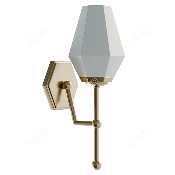 Modern UV-Unwrapped Slater Sconce 3D model image 1