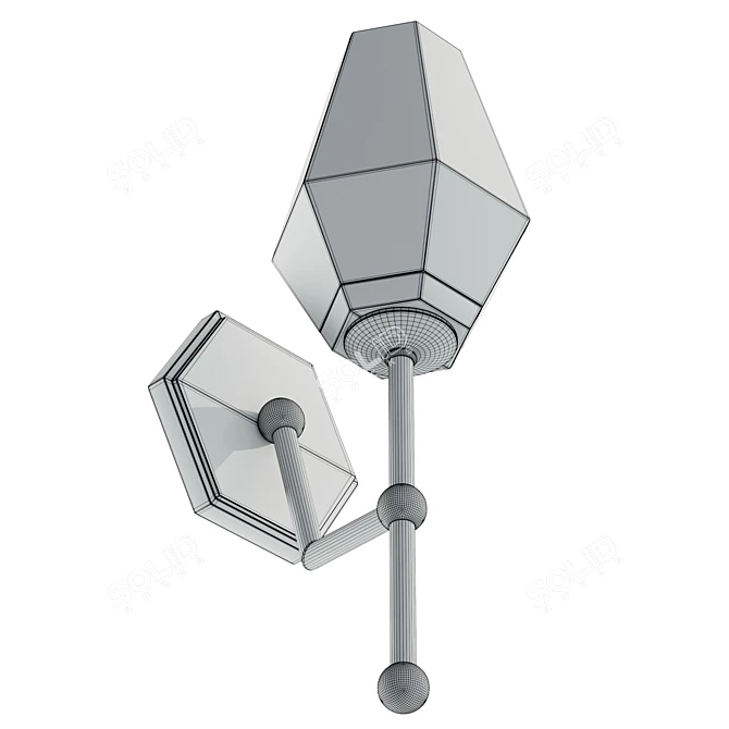 Modern UV-Unwrapped Slater Sconce 3D model image 6