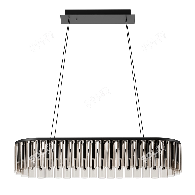 Elegant LED Glass Pendant Light 3D model image 1