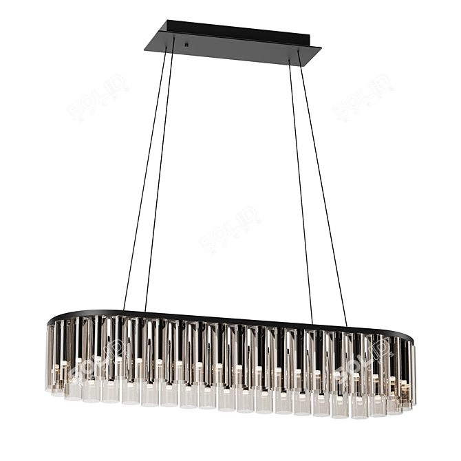 Elegant LED Glass Pendant Light 3D model image 2