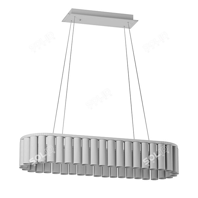 Elegant LED Glass Pendant Light 3D model image 3