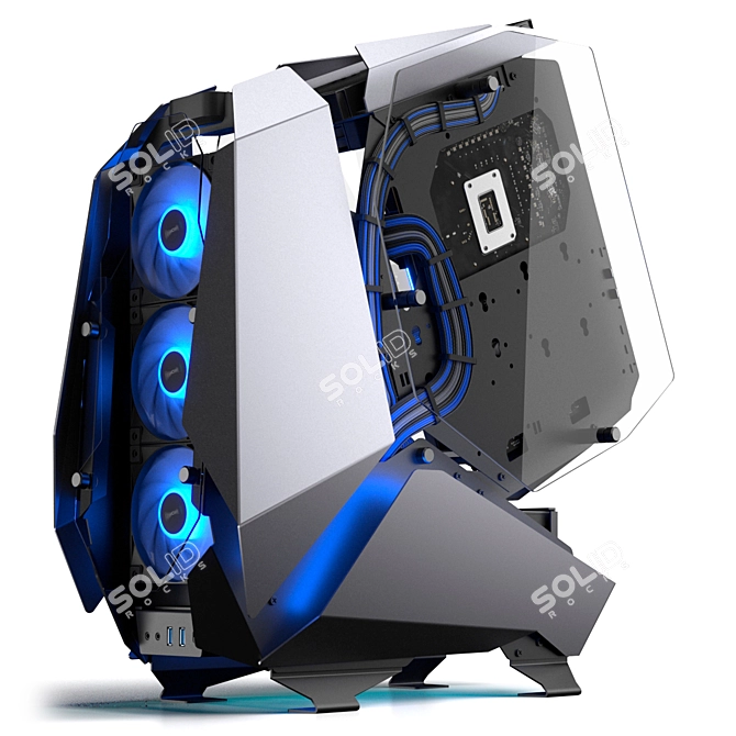 High-Performance Gaming PC, RGB Lighting 3D model image 3