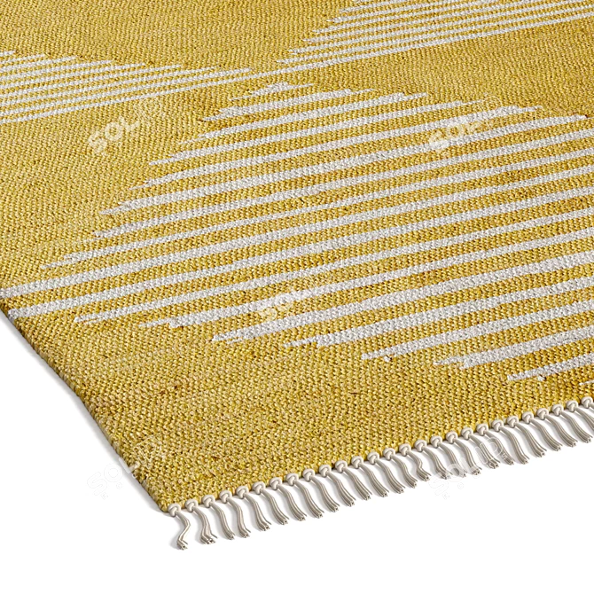 Nadia Chindi Rug: Intricate Design 3D model image 2