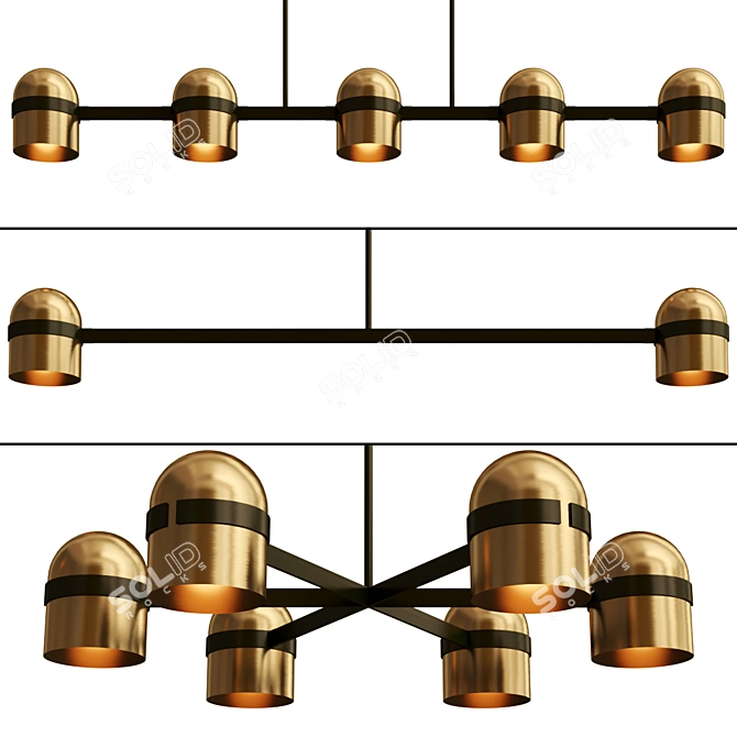 Sophisticated Octavia Chandelier Collection 3D model image 1