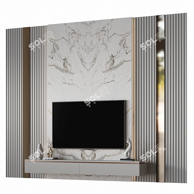 40-Inch TV Wall Mount Stand 3D model image 4