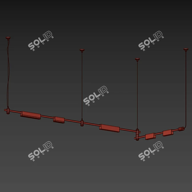 Esthetic Magnetic Multi-Level Lighting System 3D model image 3