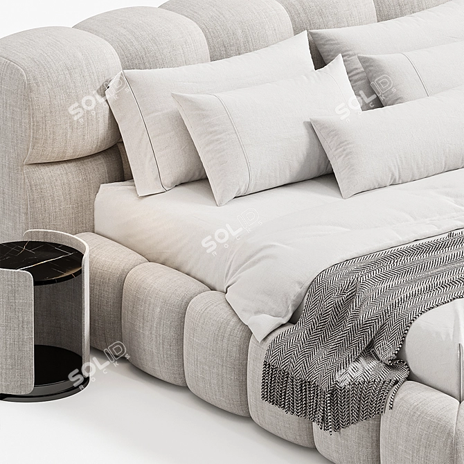 Luxury Boucle Bed Frame Homeatelier 3D model image 5