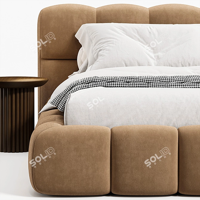 Luxury Boucle Bed Frame Homeatelier 3D model image 6
