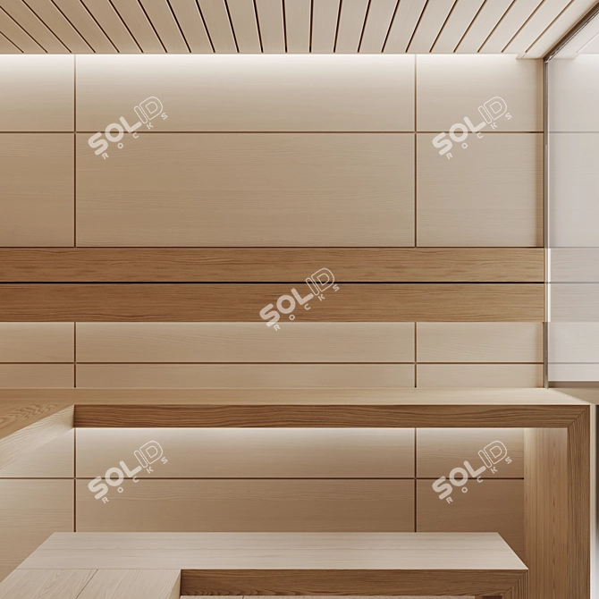 Modern Home Sauna Set, L250xW250xH220cm 3D model image 6