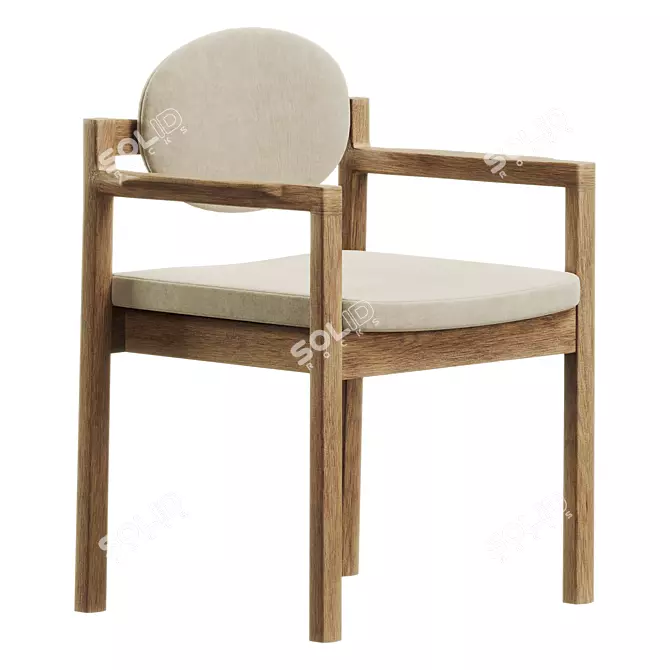 Sleek Jens Risom Chair Model 3D model image 1