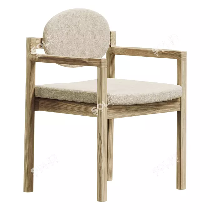 Sleek Jens Risom Chair Model 3D model image 3