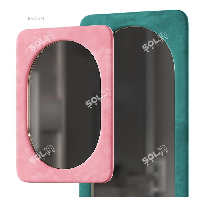 Raquel Velvet Mirror - Bluesville 3D model image 2