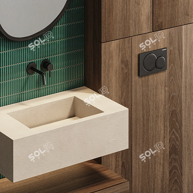 Bathroom Furniture Set Render Corona 6 3D model image 2