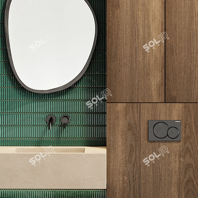 Bathroom Furniture Set Render Corona 6 3D model image 4