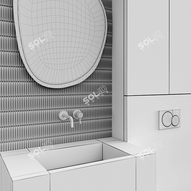 Bathroom Furniture Set Render Corona 6 3D model image 5