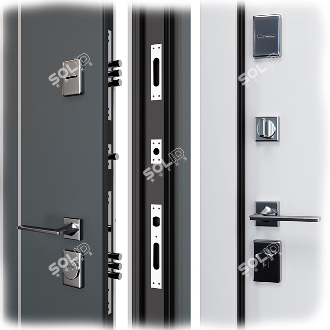 Abris Berez Metal Entry Door 3D model image 2