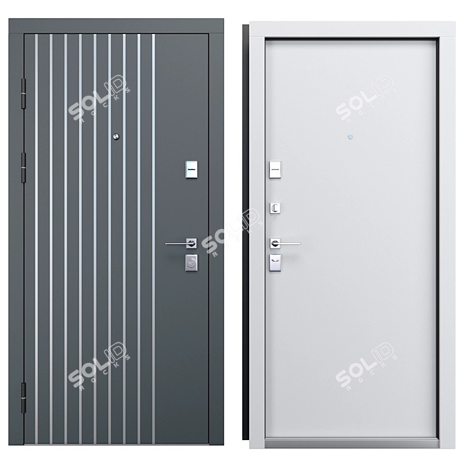 Abris Berez Metal Entry Door 3D model image 3