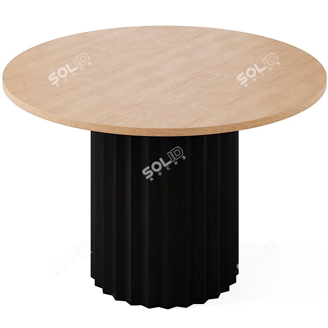 Luther Round Dining Table, 120cm 3D model image 2