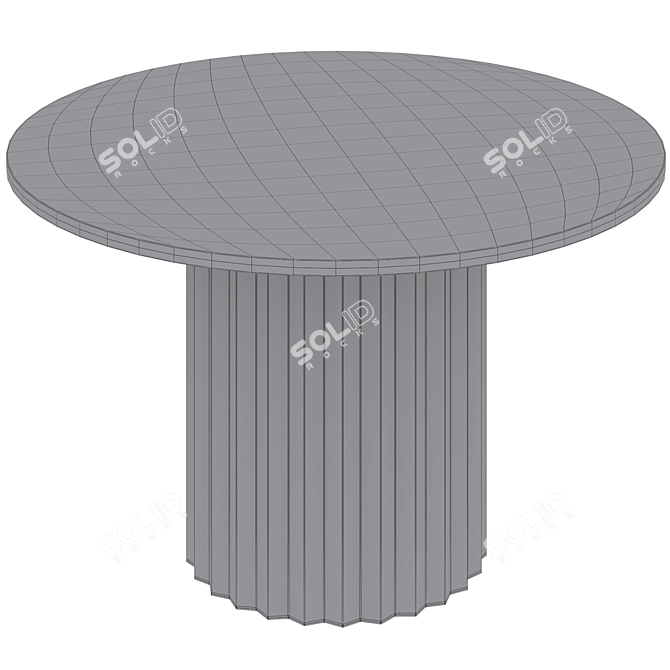 Luther Round Dining Table, 120cm 3D model image 4