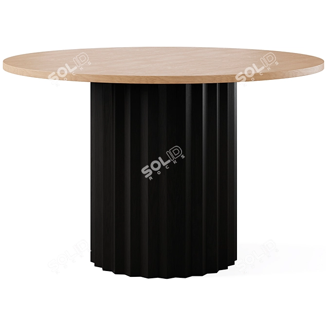 Luther Round Dining Table Set 3D model image 4