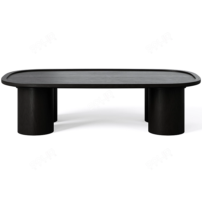 Adam Coffee Table Full Black 3D model image 3