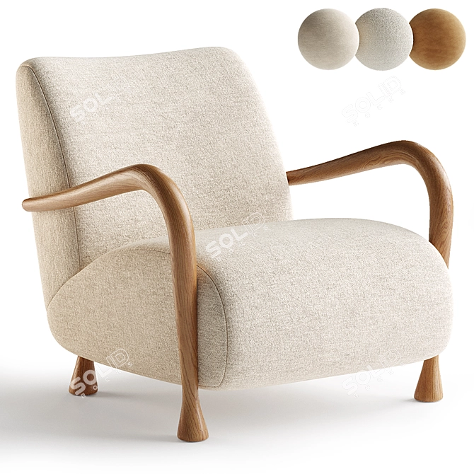 Modern Minimalist Sula Chair 3D model image 1