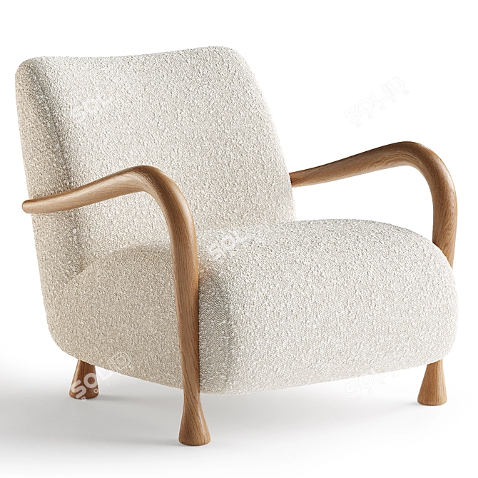 Modern Minimalist Sula Chair 3D model image 3