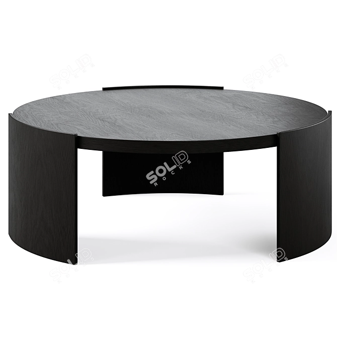 Modern Wooden Coffee and Side Tables 3D model image 3