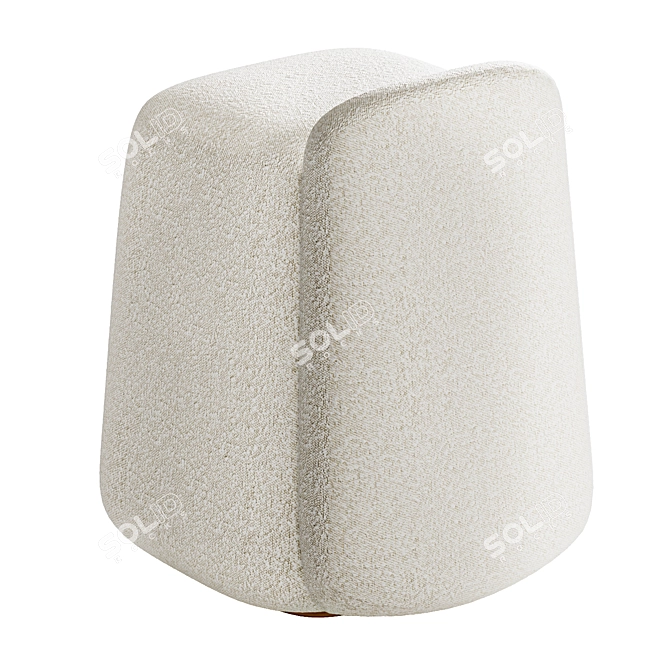 Sagamo Premium Fabric Pouf 3D model image 2