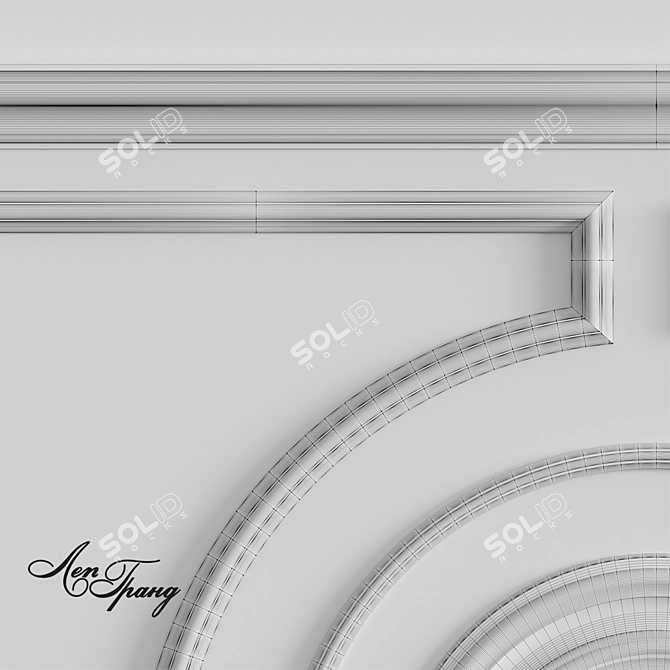 Elegant Ceiling Composition No 49 3D model image 2