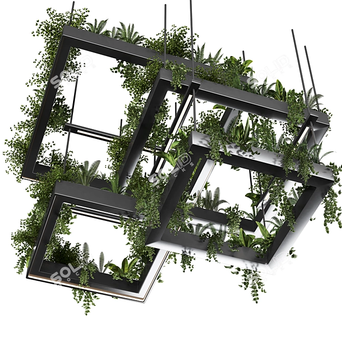 High-Quality Hanging Plant Set 3D model image 3