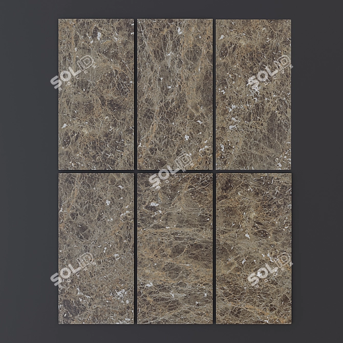 Emperador-Dark Italon Charme Ceramic Tile 3D model image 4