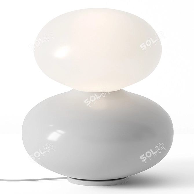 Modern Oval Table Lamp Design 3D model image 1