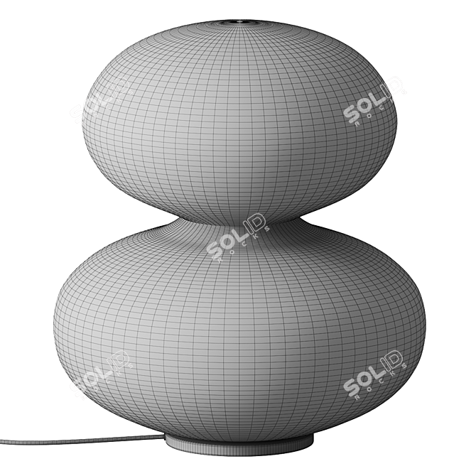 Modern Oval Table Lamp Design 3D model image 3