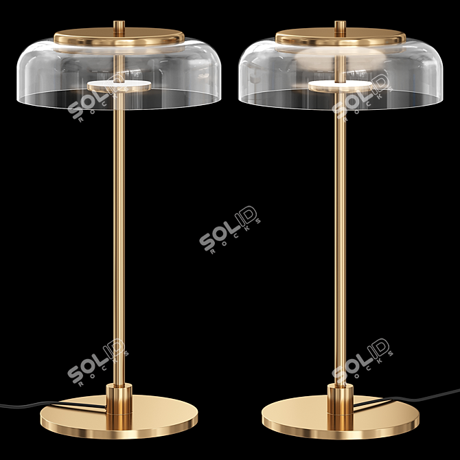 Chic Arctic Table Lamp 3D model image 1