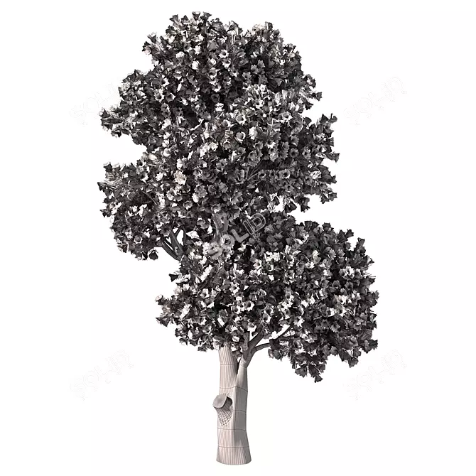 Elegant Tree Sculpture Decor 3D model image 4