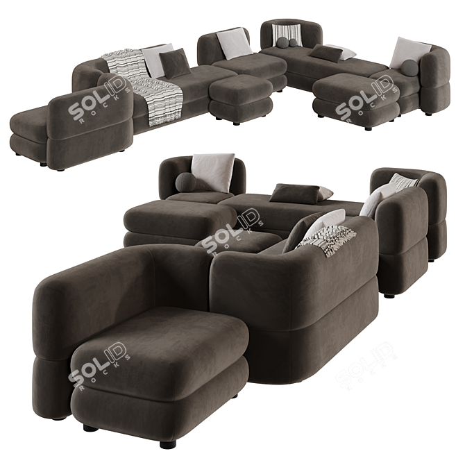 Brera Modular Sofa by Divan.Ru 3D model image 1