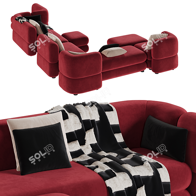 Brera Modular Sofa by Divan.Ru 3D model image 3